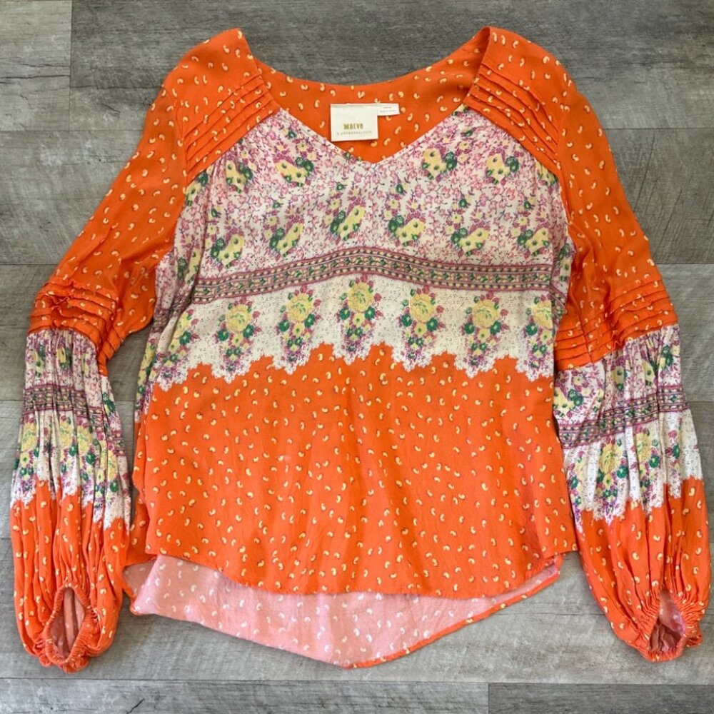 Anthropologie Women's Maeve Ceresco Peasant Top Size M - Picture 6 of 13